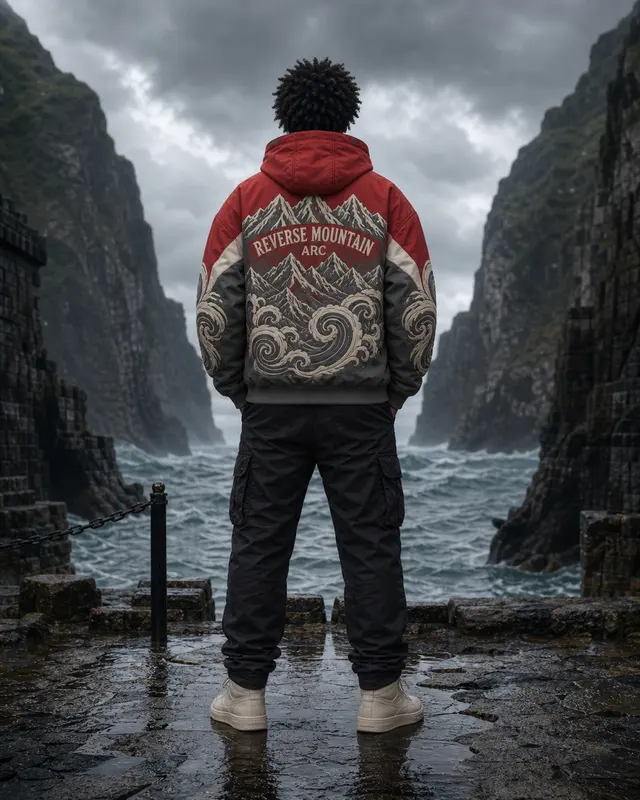 Reverse Mountain Pullover Jacket, back view