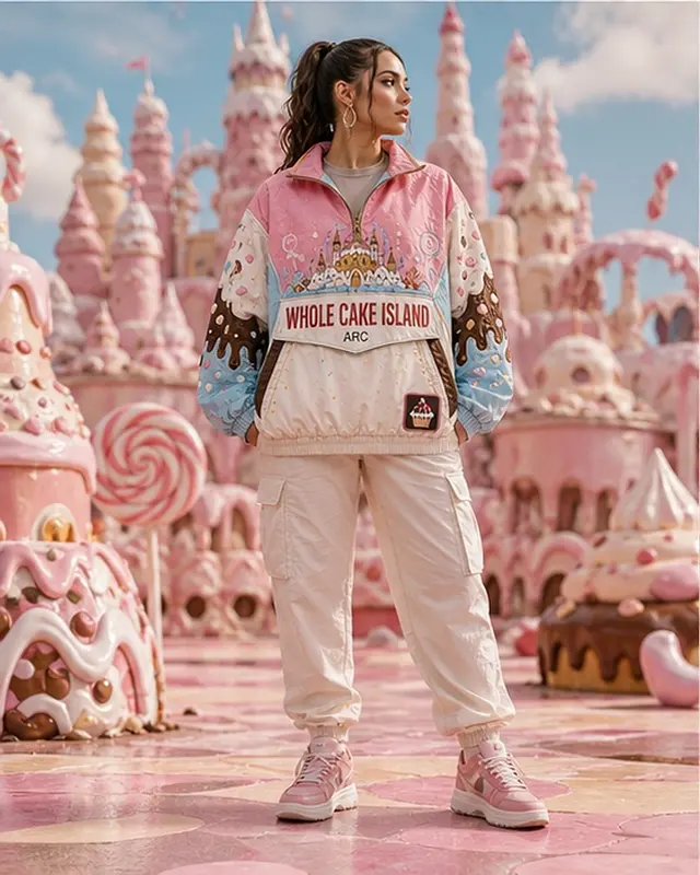Whole Cake Island Pullover Jacket model fit reference