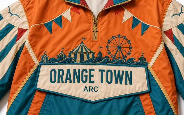Orange Town Pullover Jacket detail 1 thumbnail