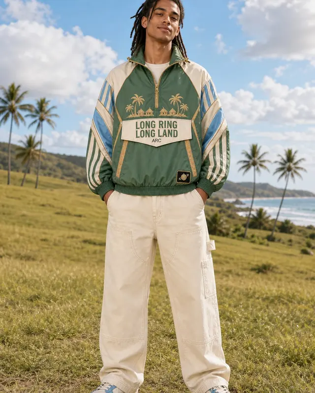 Long Ring Long Land Pullover Jacket front view thumbnail