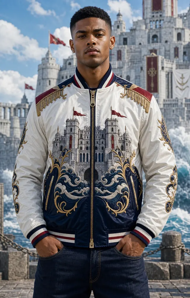 Marineford Varsity Jacket front view thumbnail