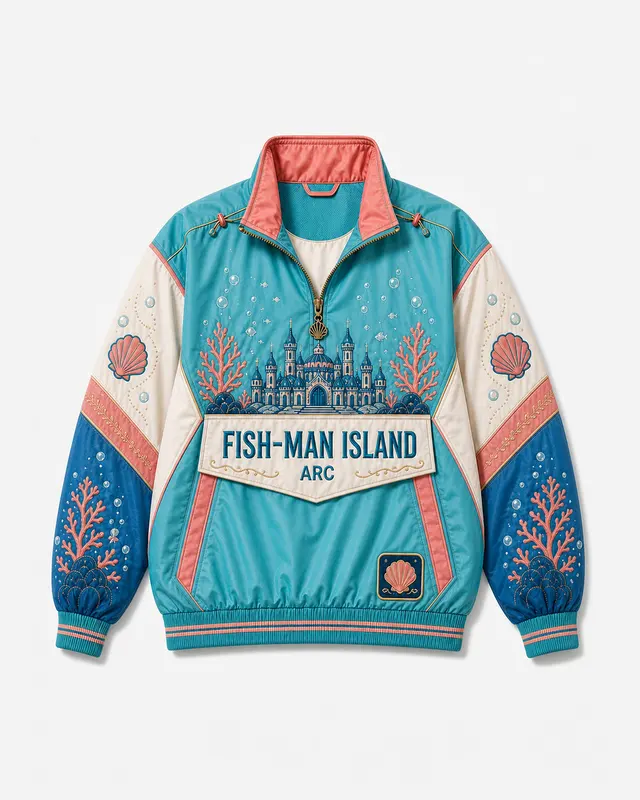 Fish-Man Island Pullover Jacket flat lay thumbnail
