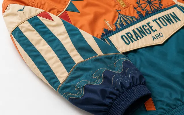Orange Town Pullover Jacket detail 2 thumbnail
