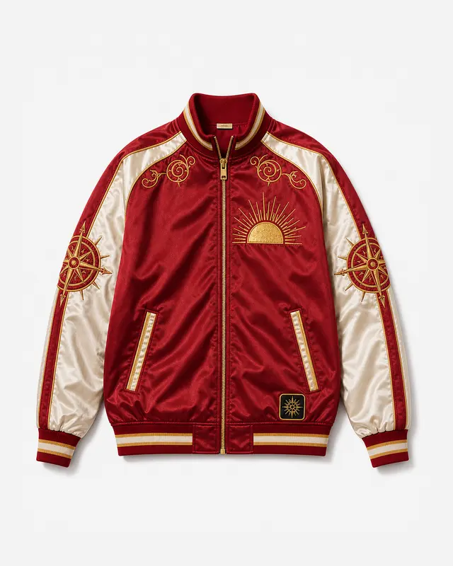 Romance Dawn Varsity Jacket flat lay thumbnail