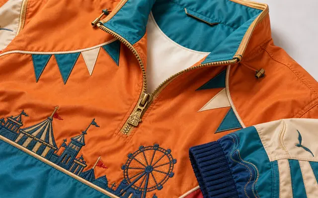Orange Town Pullover Jacket detail 3 thumbnail
