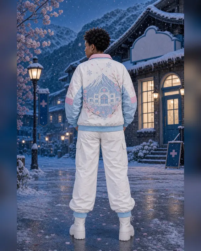 Drum Island Pullover Jacket, back view